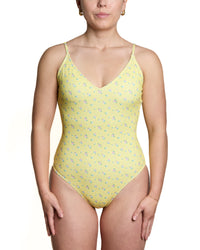 Maillot Une Piece Anne Côtelé Fleurs Ensoleillées