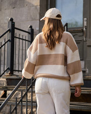 Chandail Melina Cream & Cream Stripes