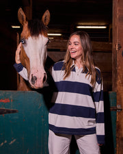 Polo Marion Rayures Universitaire Marine