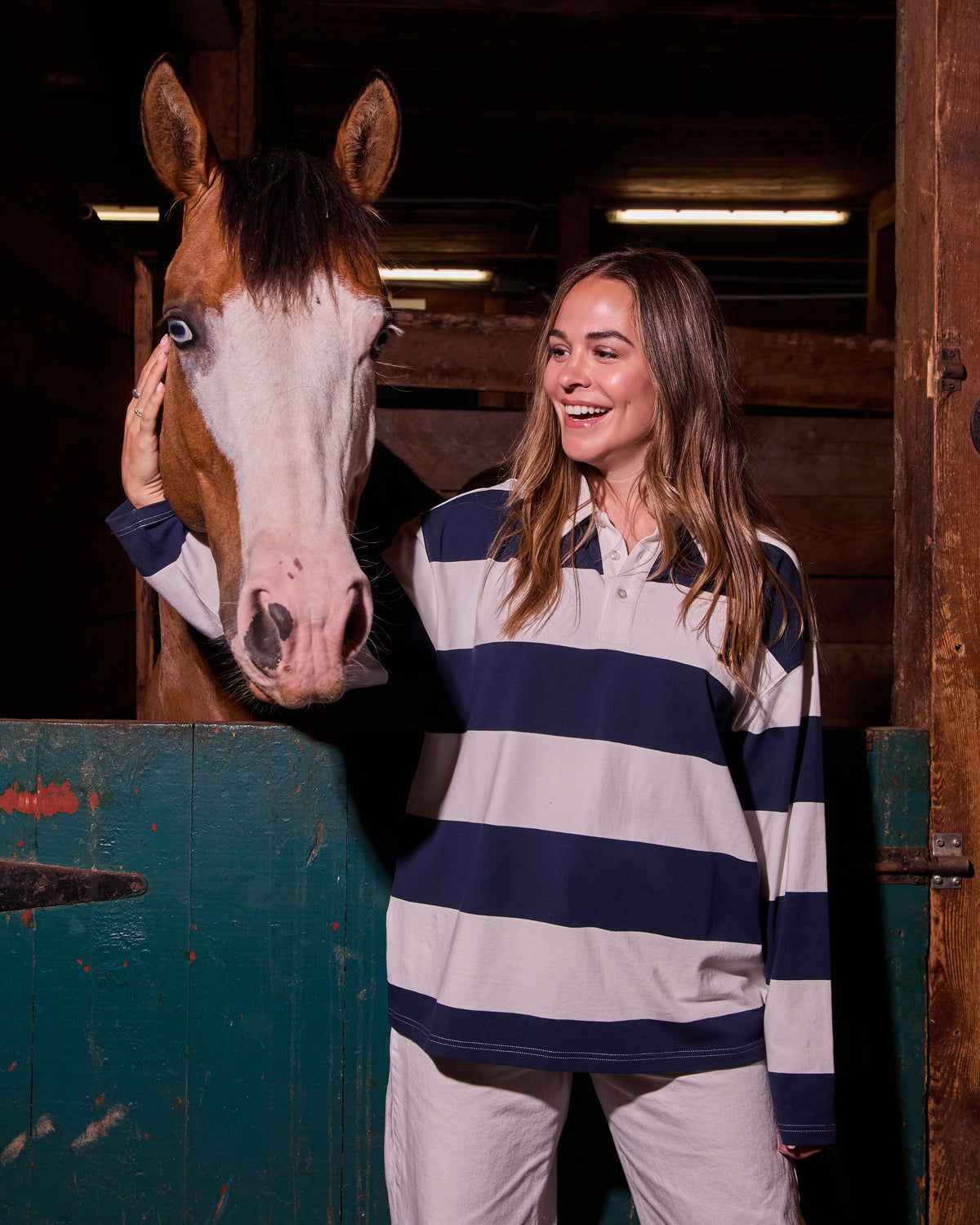 Polo Marion Rayures Universitaire Marine