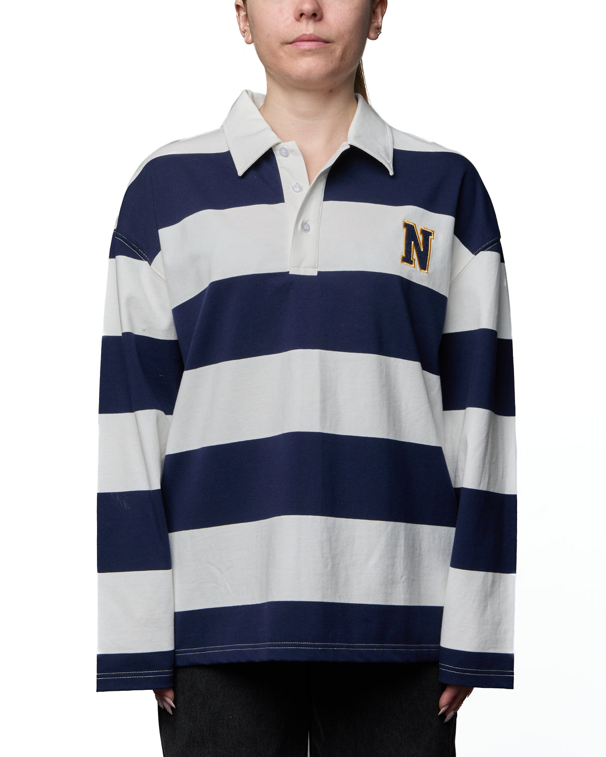 Polo Marion Rayures Universitaire Marine