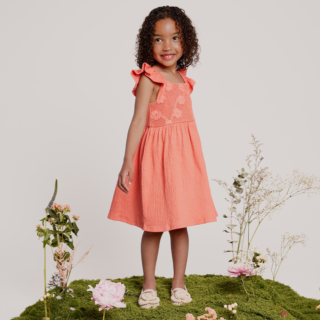 Robe Dentelle Corail