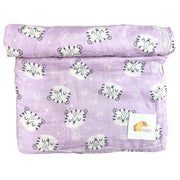 Mousseline Coton Zèbre Mauve