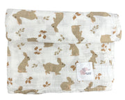 Mousseline Coton Lapin Beige