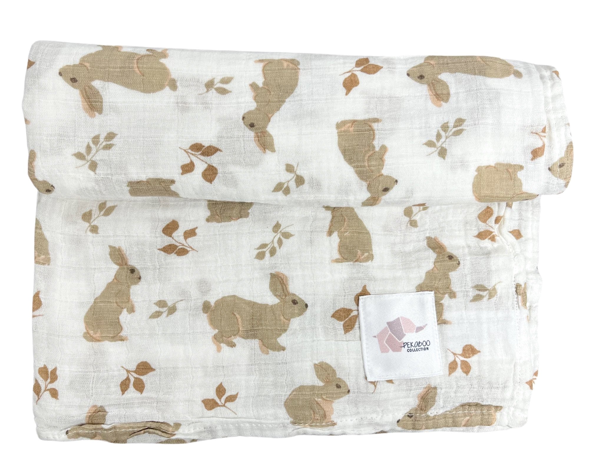 Mousseline Coton Lapin Beige