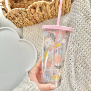 Verre Fleurs Colorées