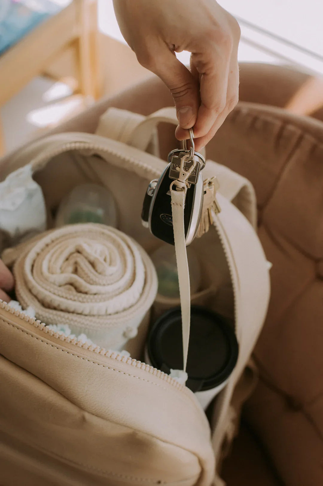 Sac À Couche Beige