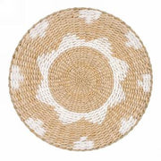 Décor Mural Tissé Blanc & Naturel