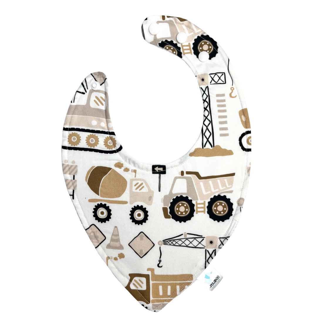 Bavoir Camion De Construction Beige