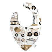 Bavoir Camion De Construction Beige