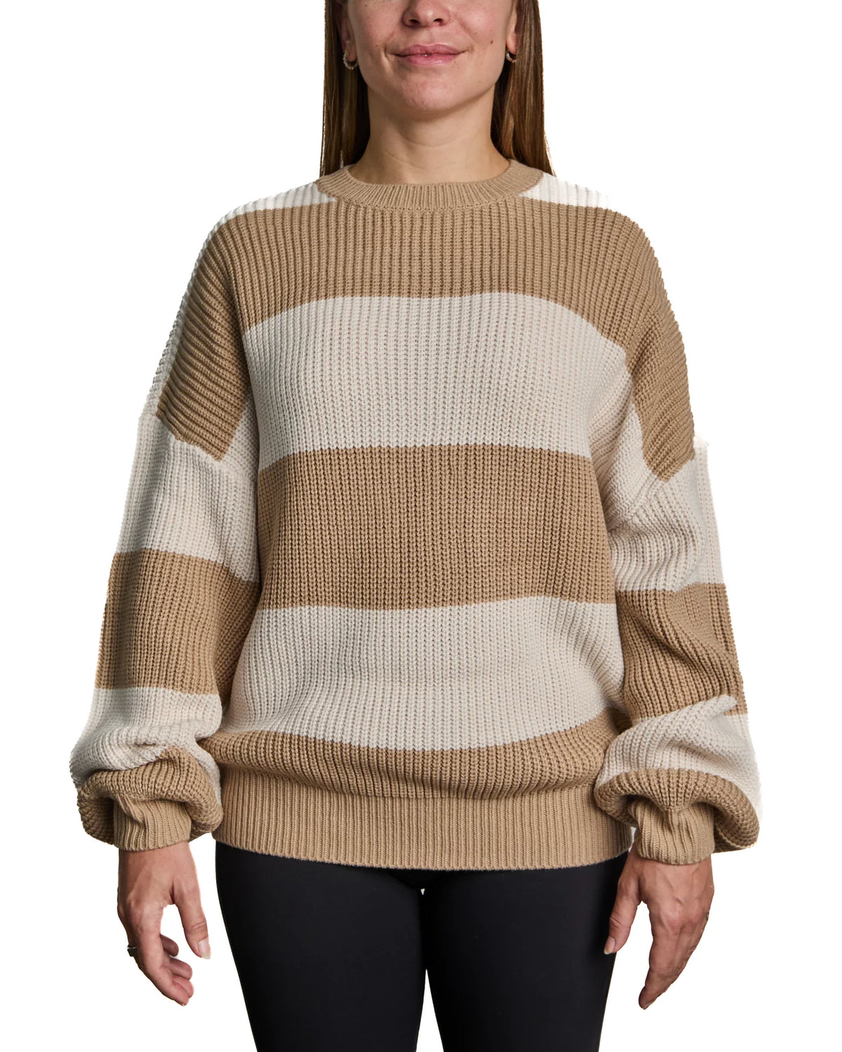 Chandail Melina Cream & Cream Stripes
