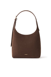 Sac À L'épaule Le Elena Suède Chocolat