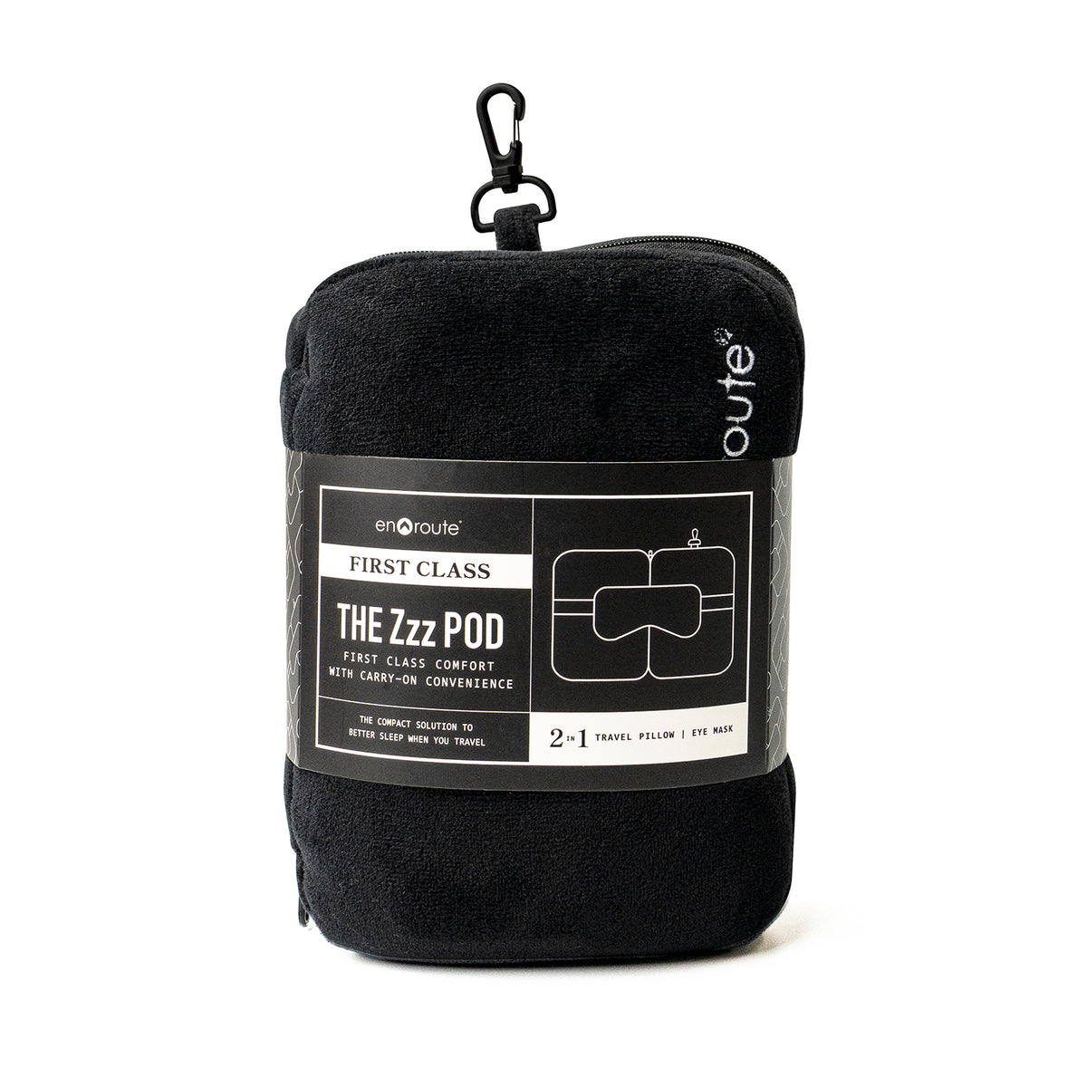 Coussin De Voyage & Masque Pour Les Yeux Noir