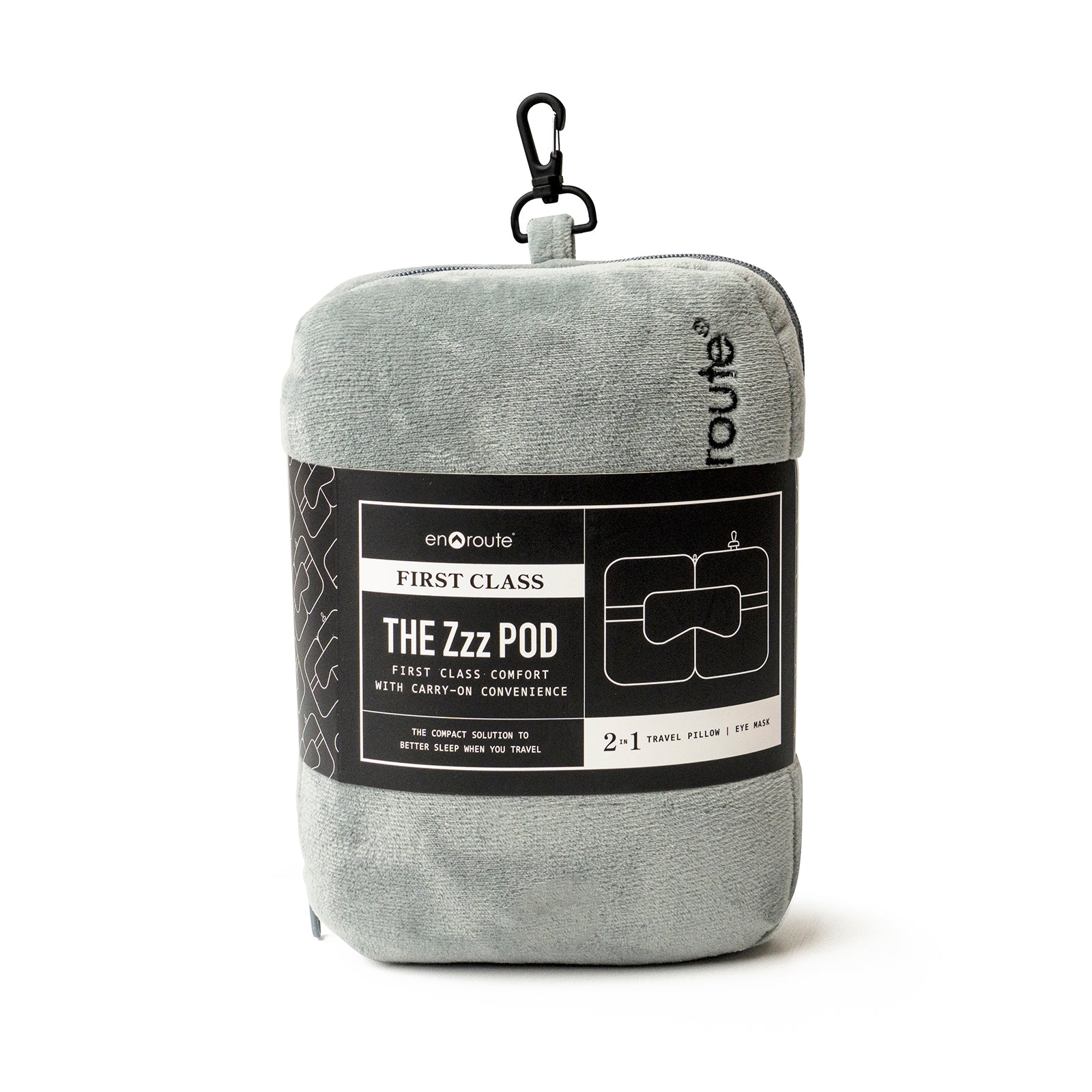 Coussin De Voyage & Masque Pour Les Yeux Gris