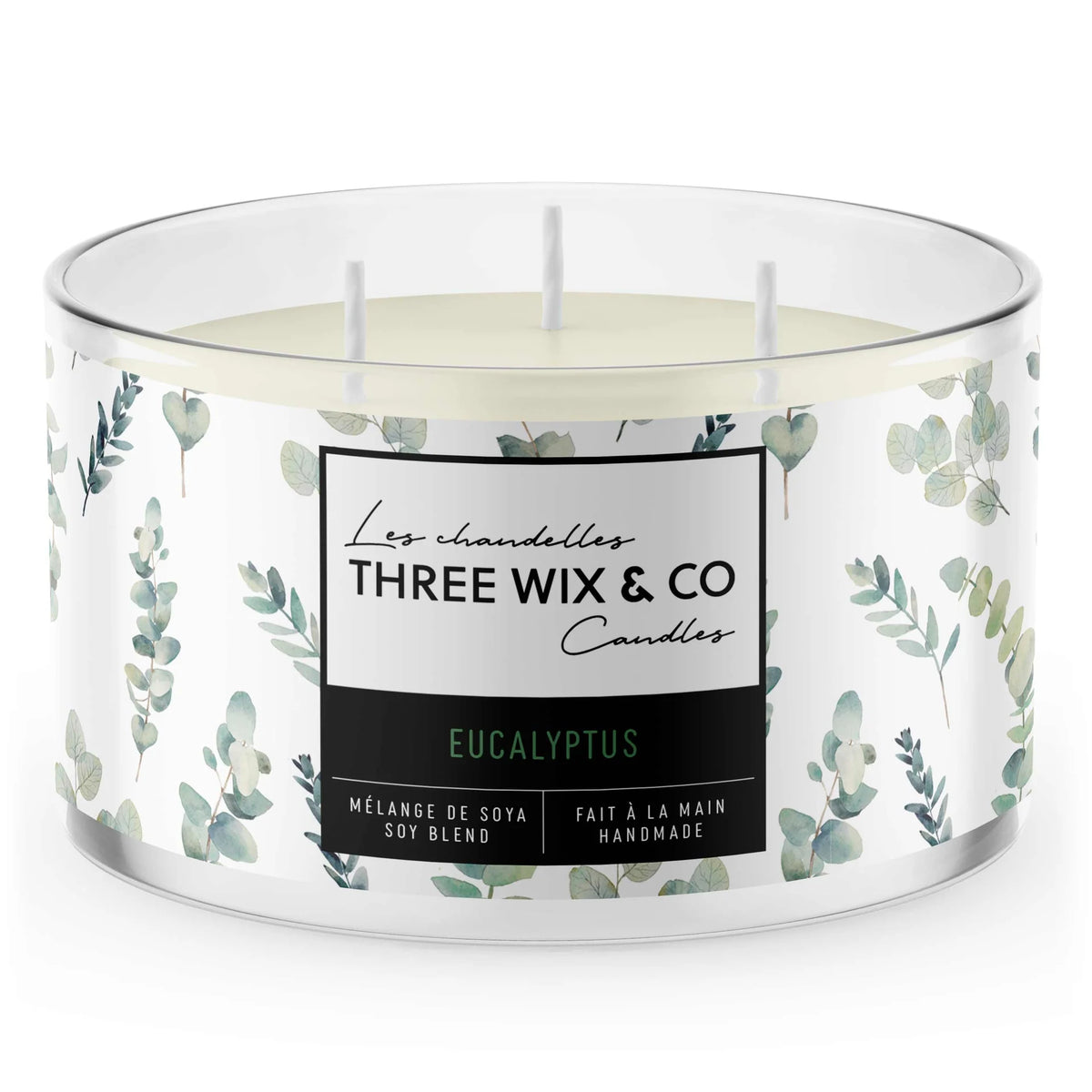Chandelle À 3 Mèches Eucalyptus