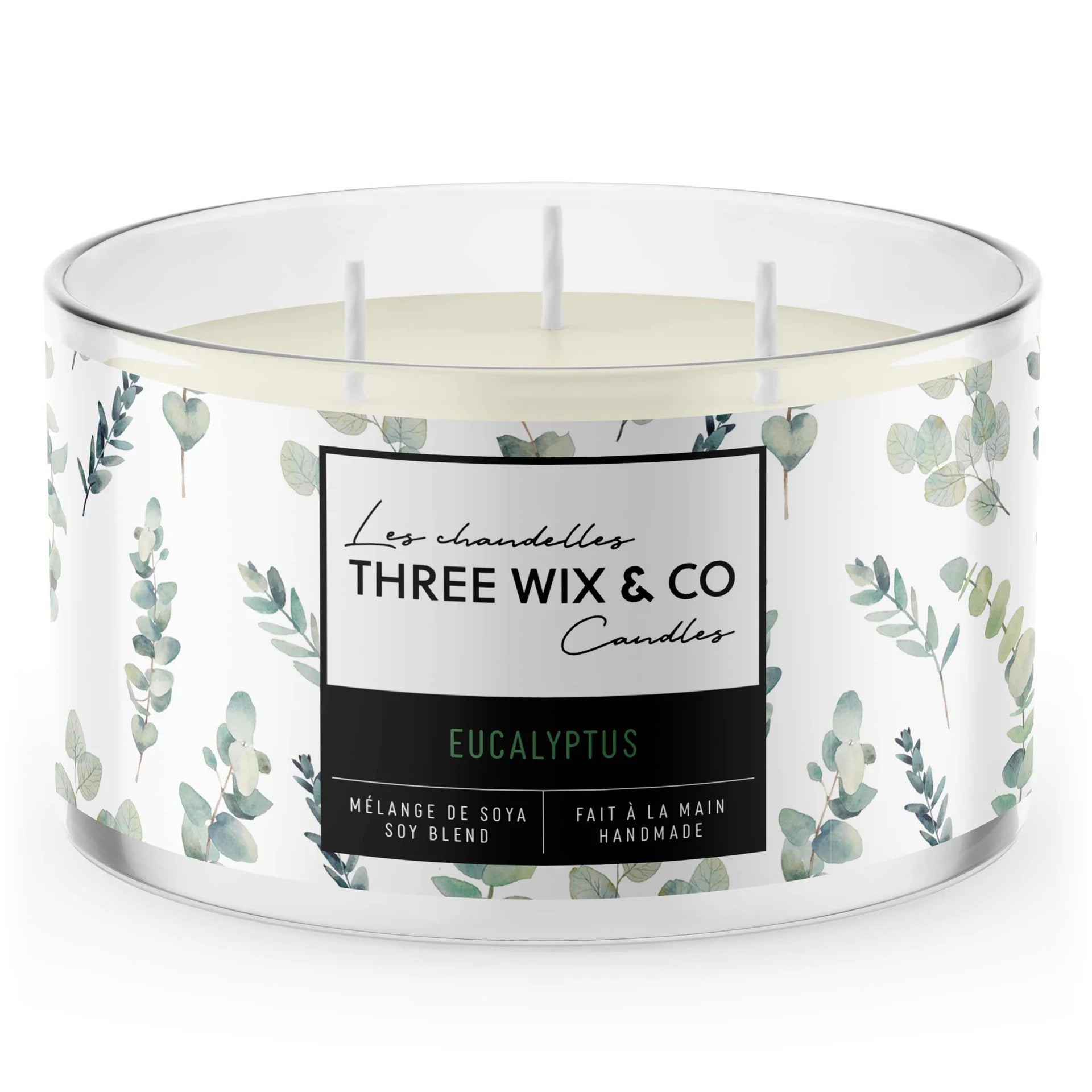 Chandelle À 3 Mèches Eucalyptus
