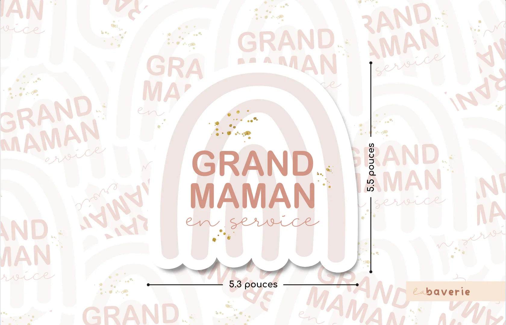 Autocollant Voiture « Grand-maman En Service »