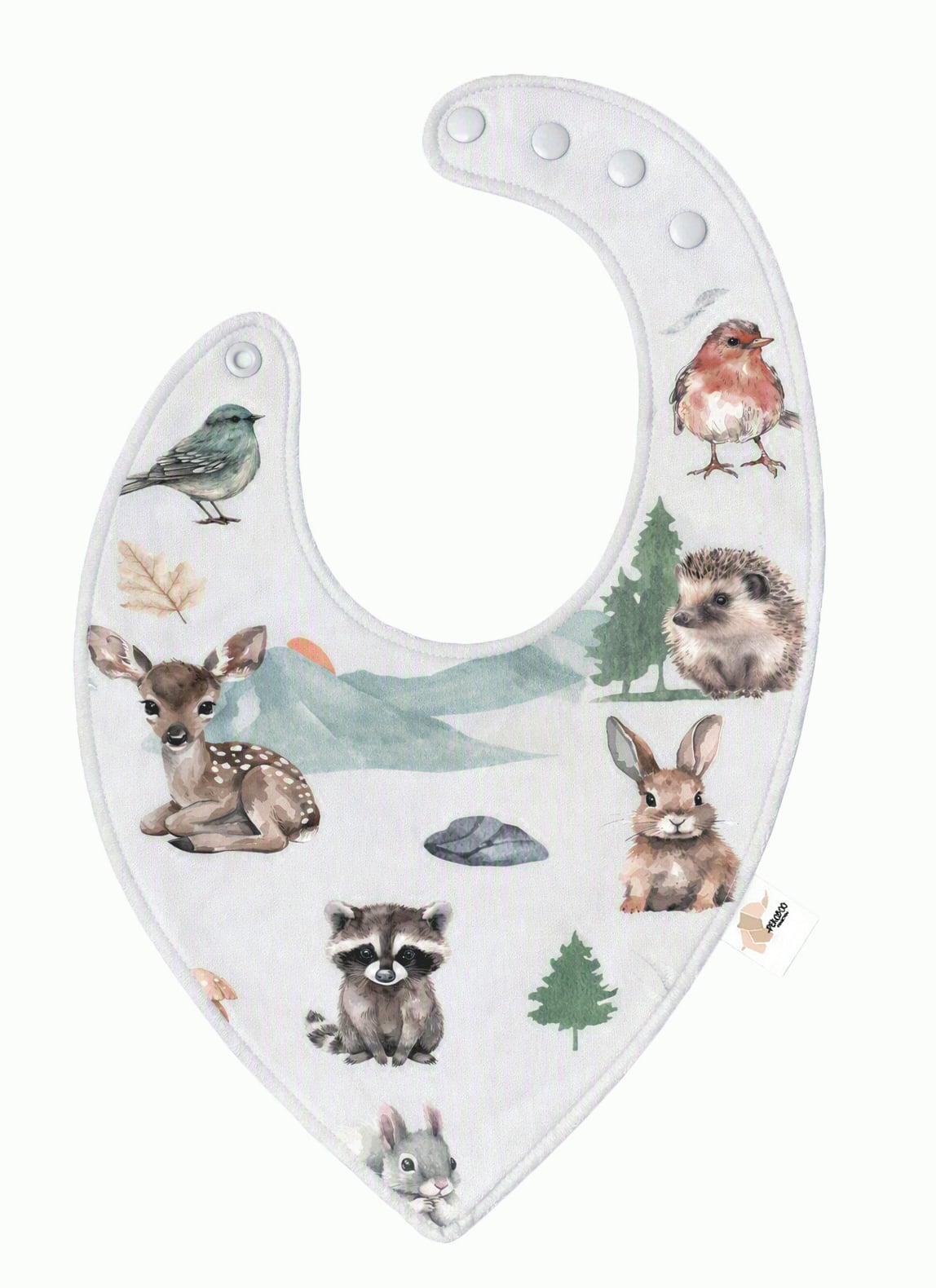 Bavoir Animaux Nature Sauge
