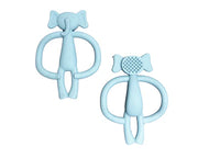 Jouet De Dentition Éléphant Bleu