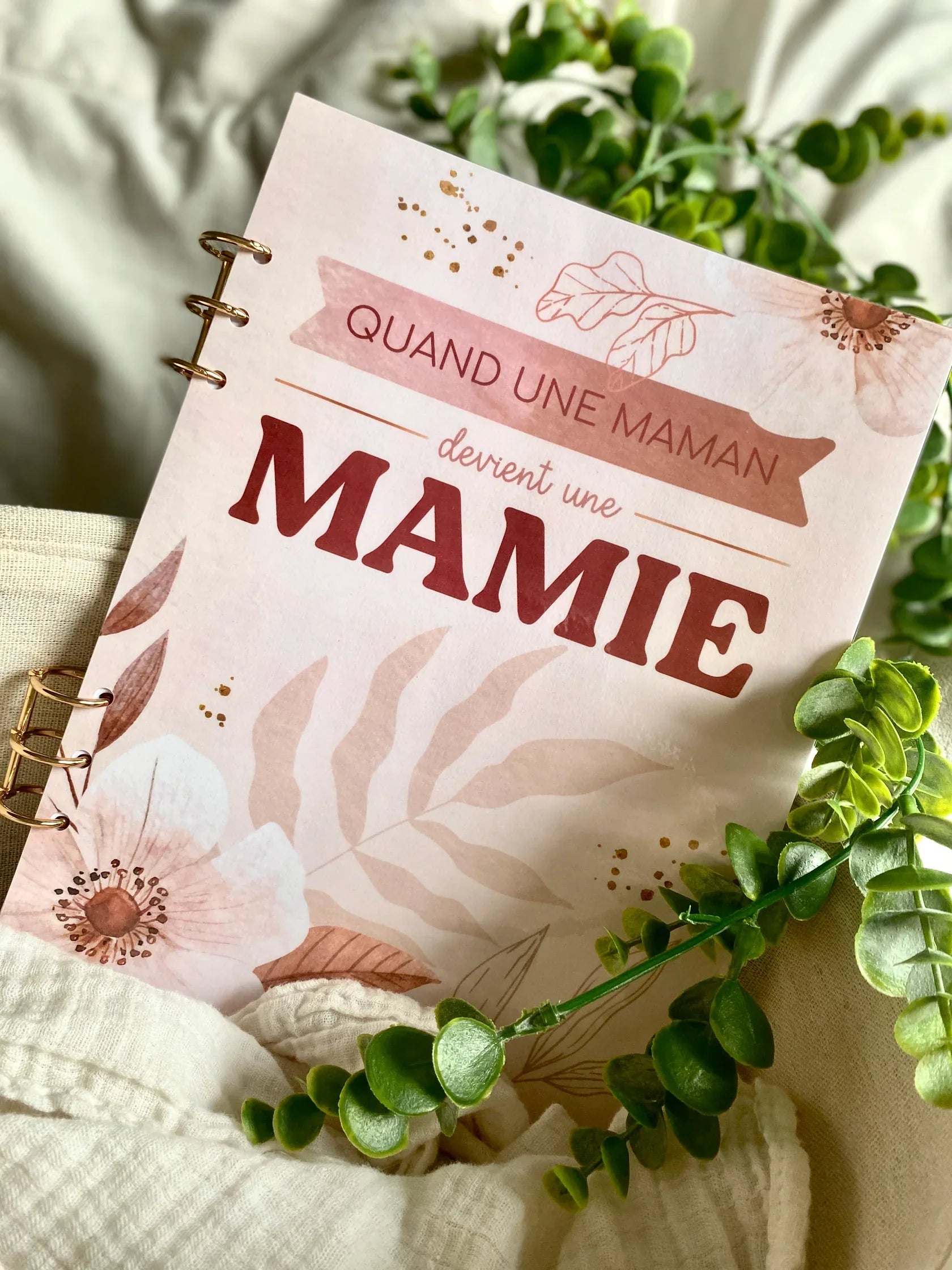 Livre De Naissance À Anneaux Pour Mamie Fleur
