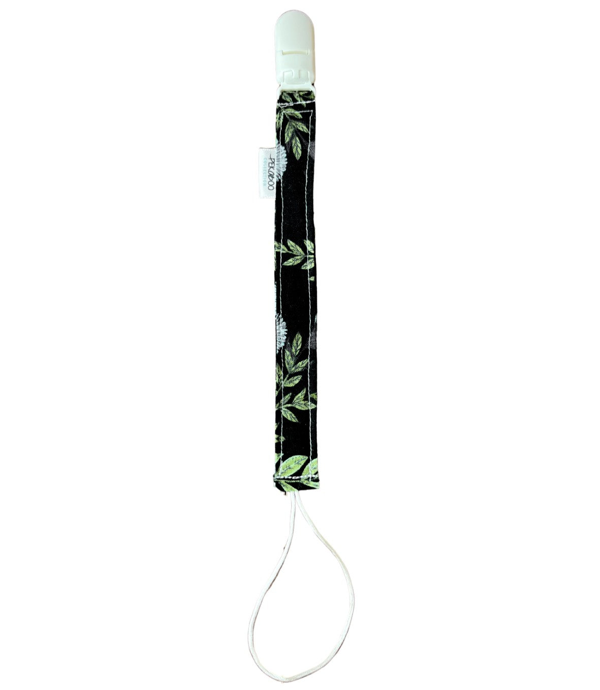 Attache-Suce Fleuri Noir & Vert (Blanc)
