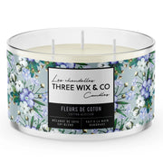 Chandelle À 3 Mèches Fleur De Coton