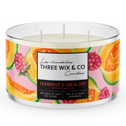 Chandelle À 3 Mèches Framboise & Cantaloup