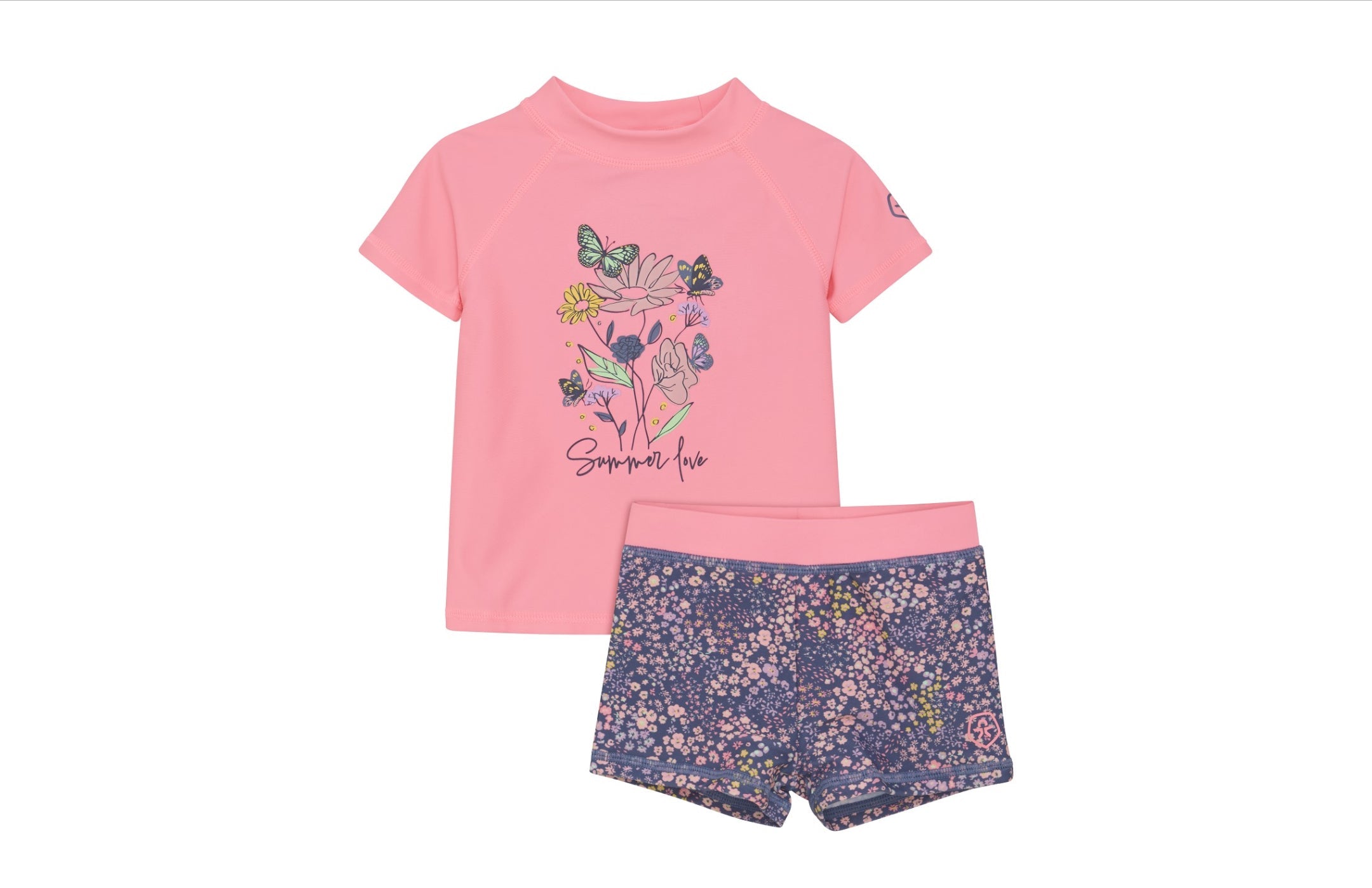Ensemble Maillot De Bain Manches Courtes Plumeria