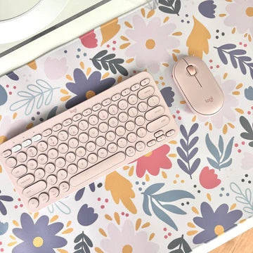 Tapis De Bureau Fleurs Colorées