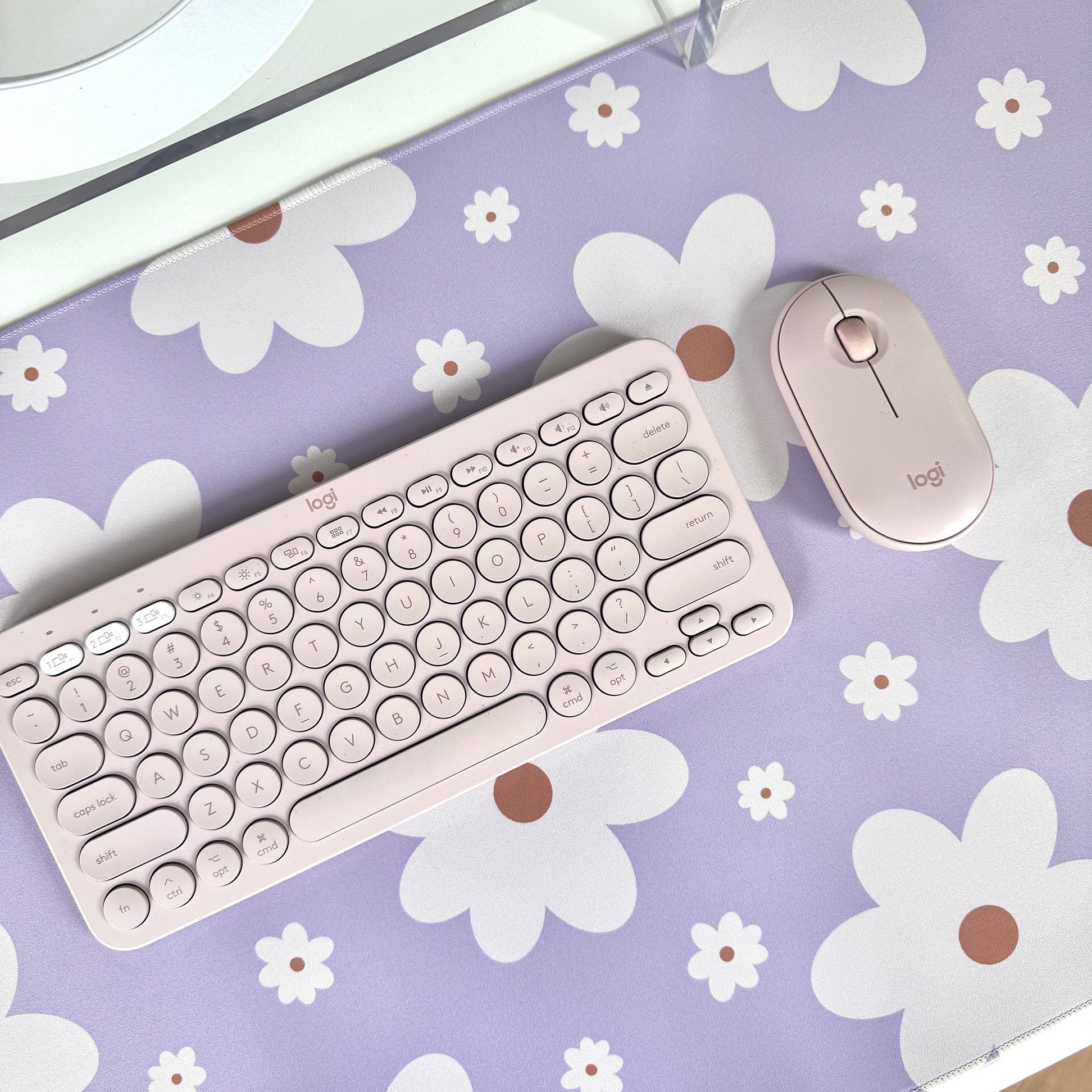 Tapis De Bureau Marguerites Lilas