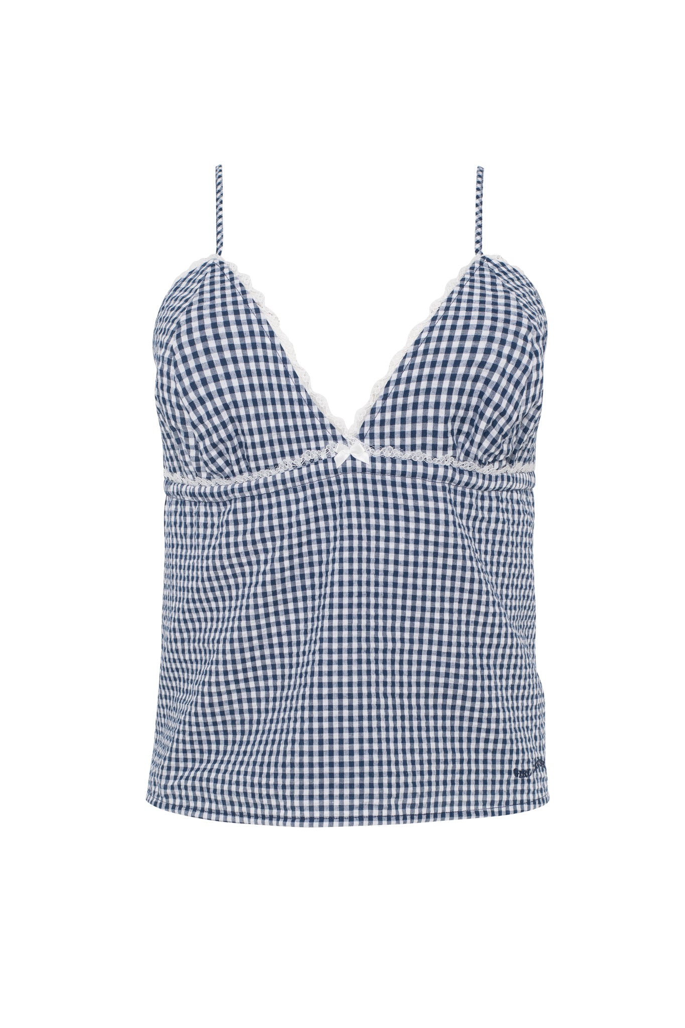 Camisole Triangle Vichy Navy