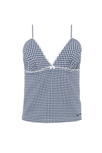 Camisole Triangle Vichy Navy