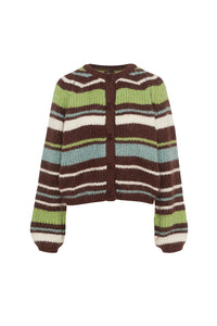 Cardigan Multicolore Brun