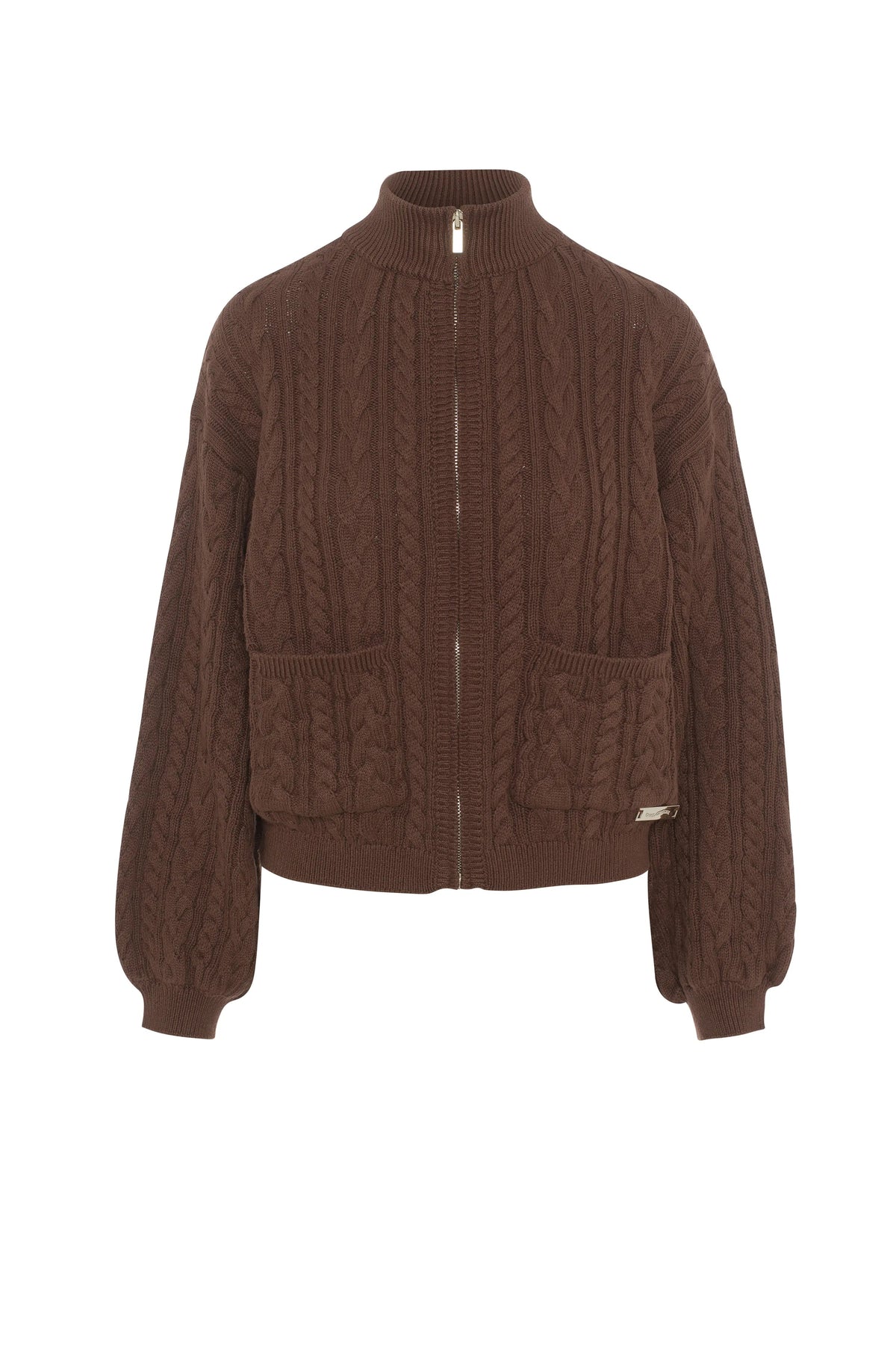 Veste Tricotée Brun