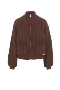 Veste Tricotée Brun
