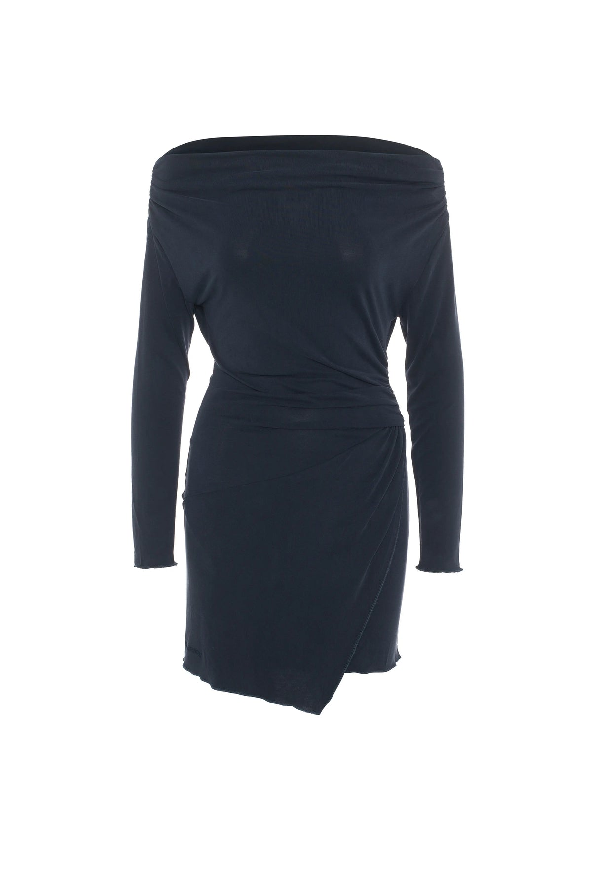 Robe Courte Ajustée Bleu Gris