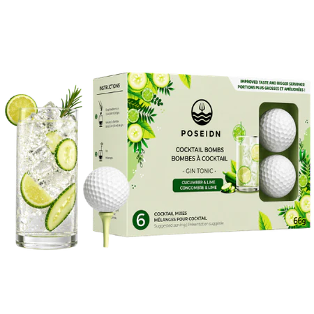 Bombes À Cocktail Golf Gin Tonic Concombre Et Lime (6 Bombes)