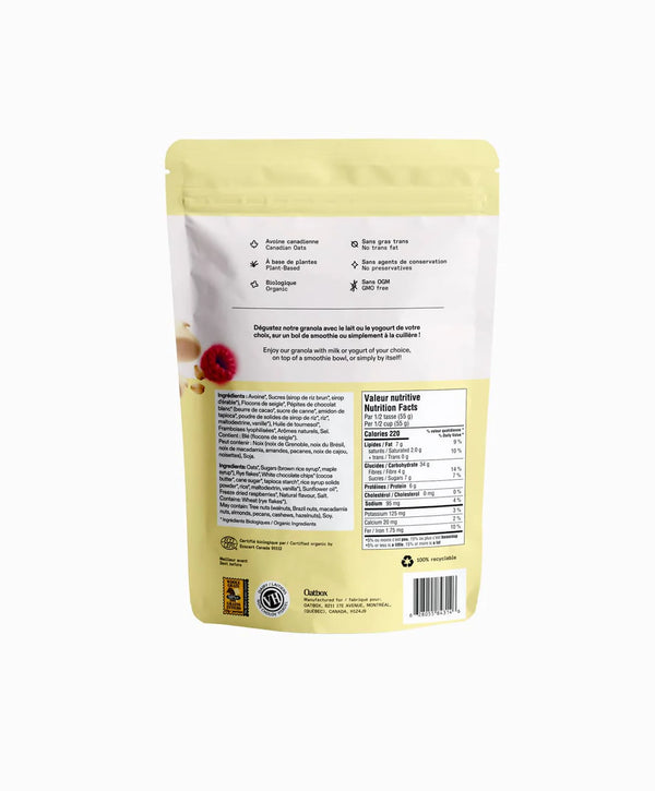 Granola Chocolat Blanc Et Framboise