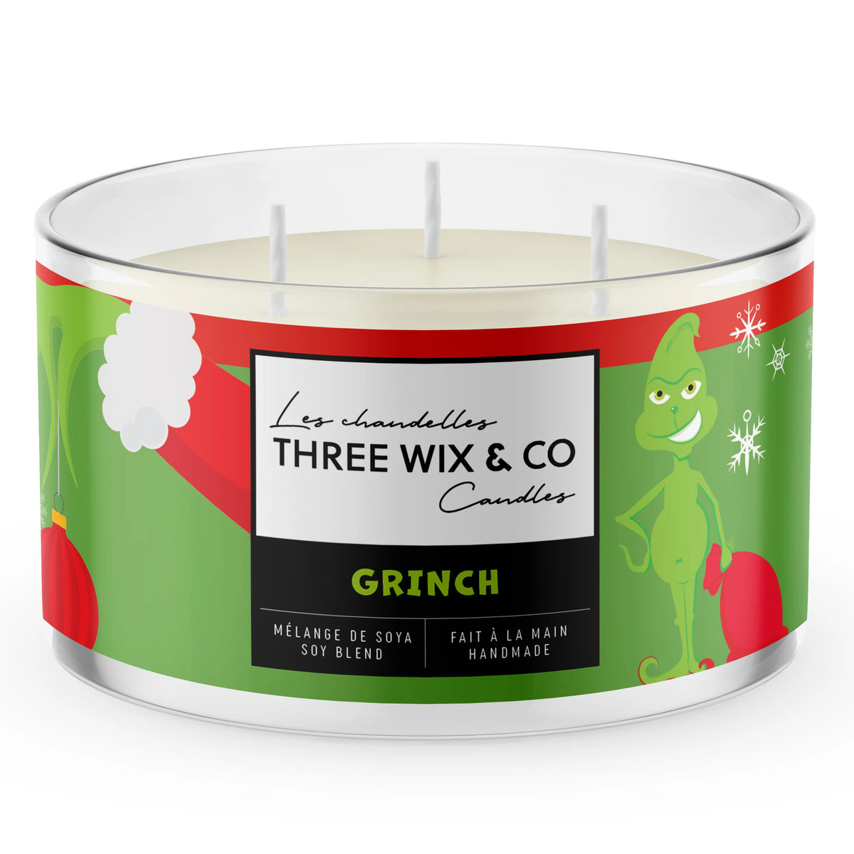 Chandelle À 3 Mèches Grinch
