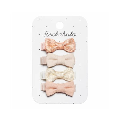 Ensemble Barrettes Flora Linen Mini Bow
