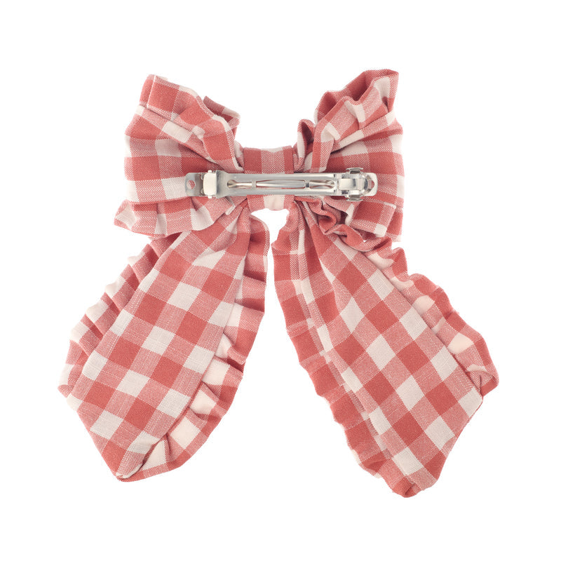 Barrette Boucle Longue Ondulée Gingham