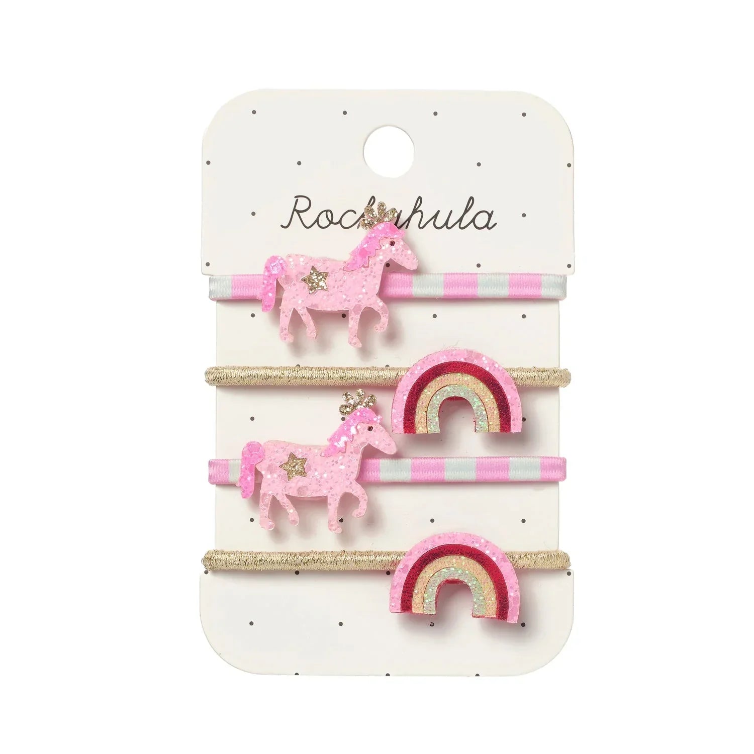 Ensemble Élastiques Pink Pony Stripy