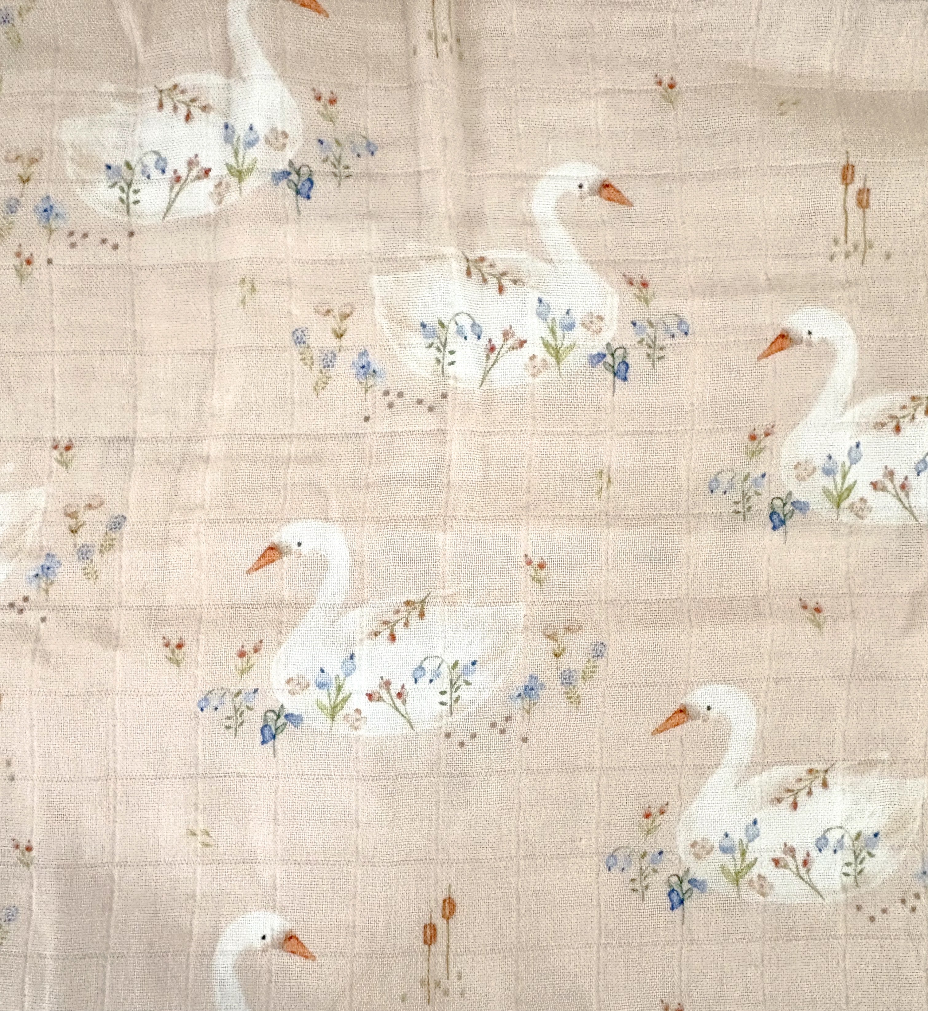 Mousseline Bambou Cygne Et Quenouille