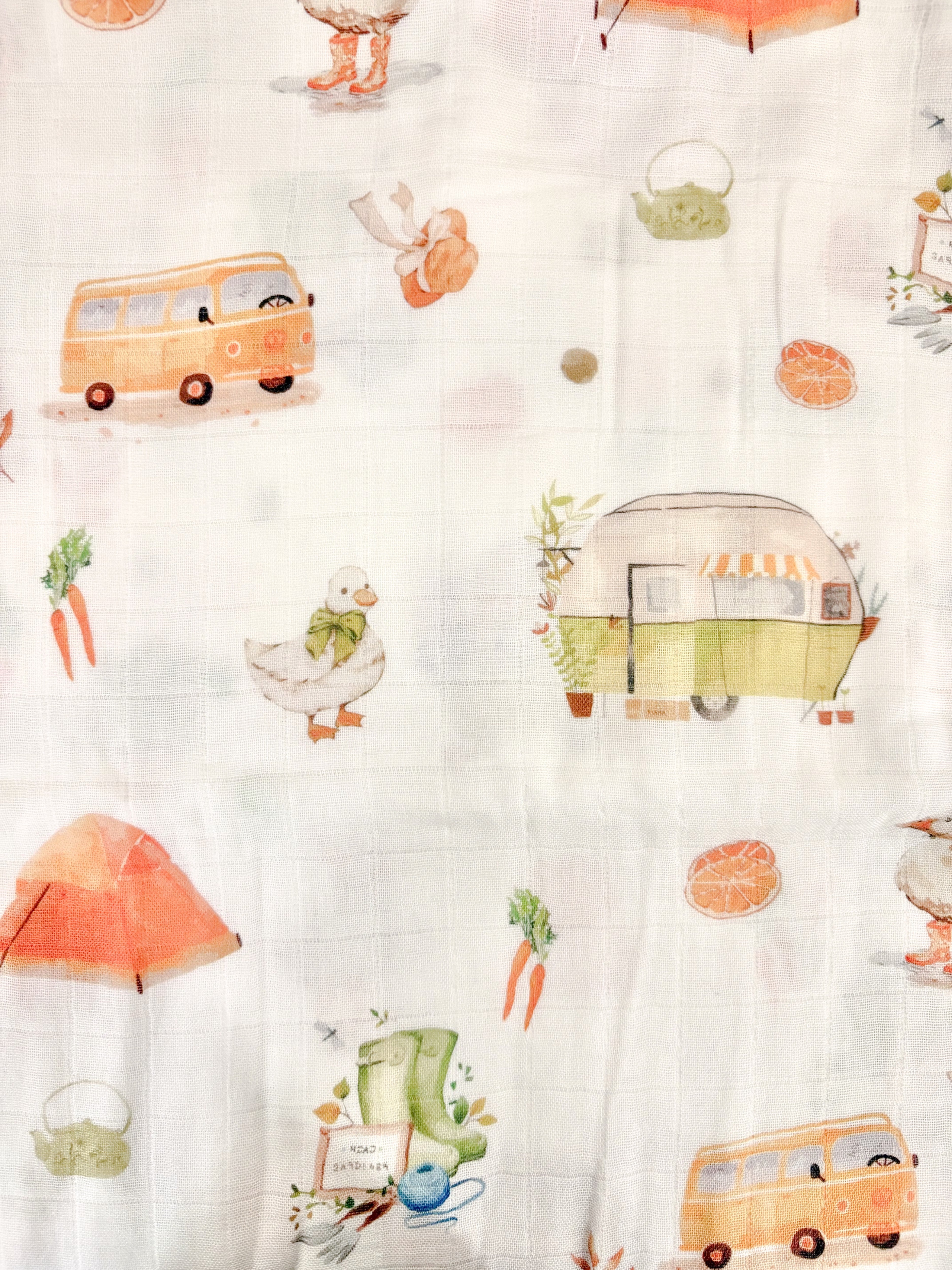 Mousseline Bambou Roulotte Carotte Et Canard