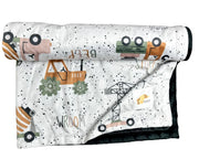 Doudou Peluche Camions De Construction Rust Sauge (Endos Noir)
