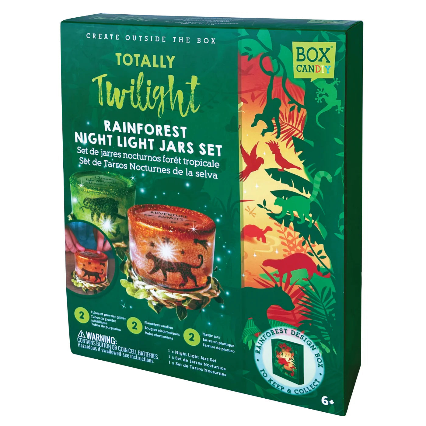 Ensemble De Pots Lumineux Forêt Tropical