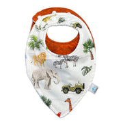 Duo Bavoirs Safari Jeep & Marbré Orangé