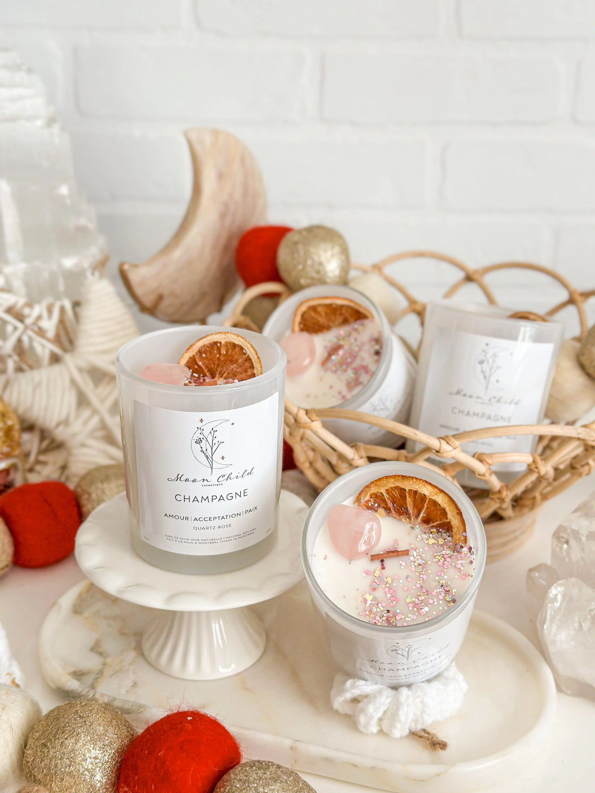 Chandelle Champagne - Quartz Rose