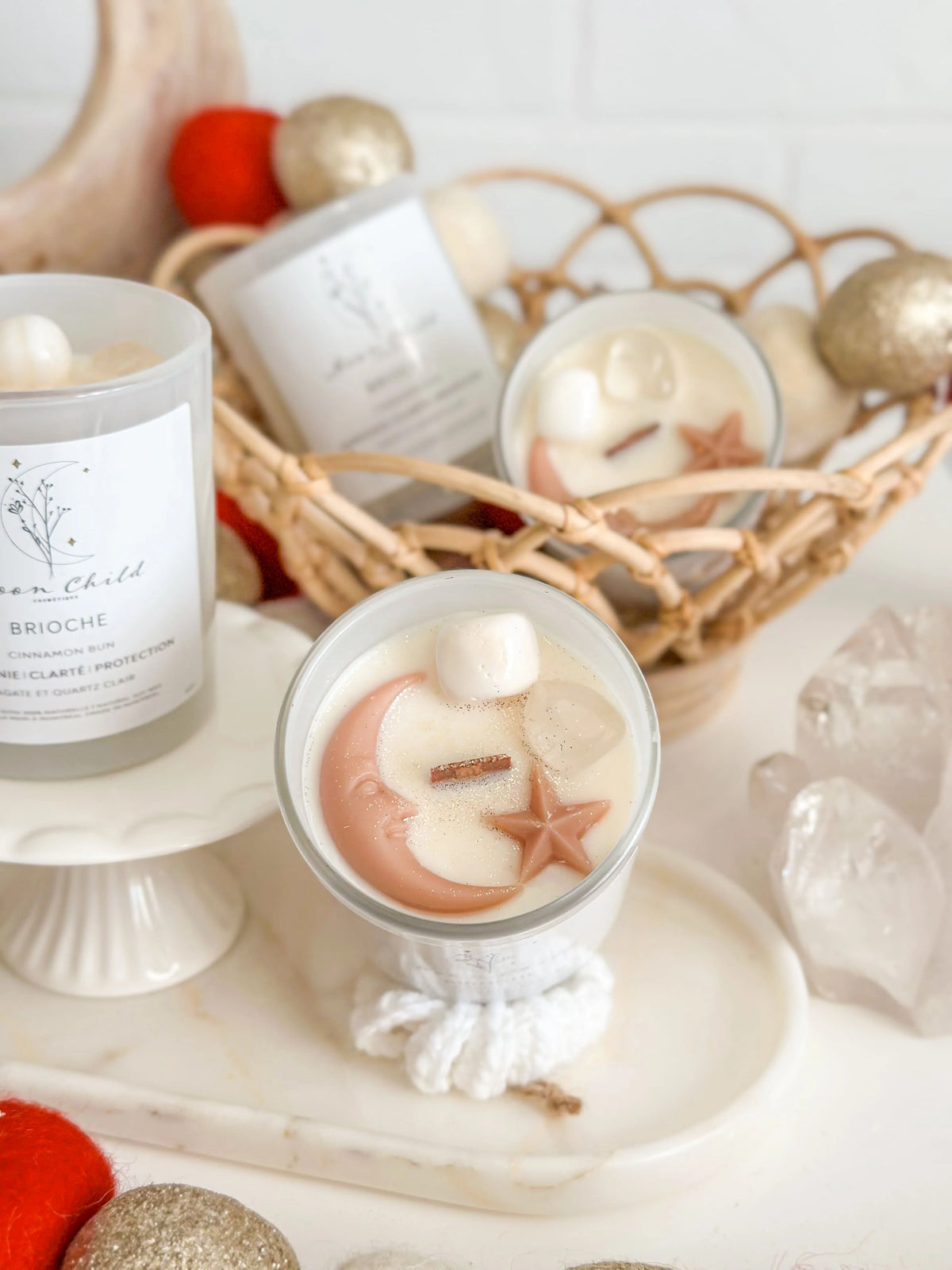 Chandelle Brioche - Quartz Clair & Agate