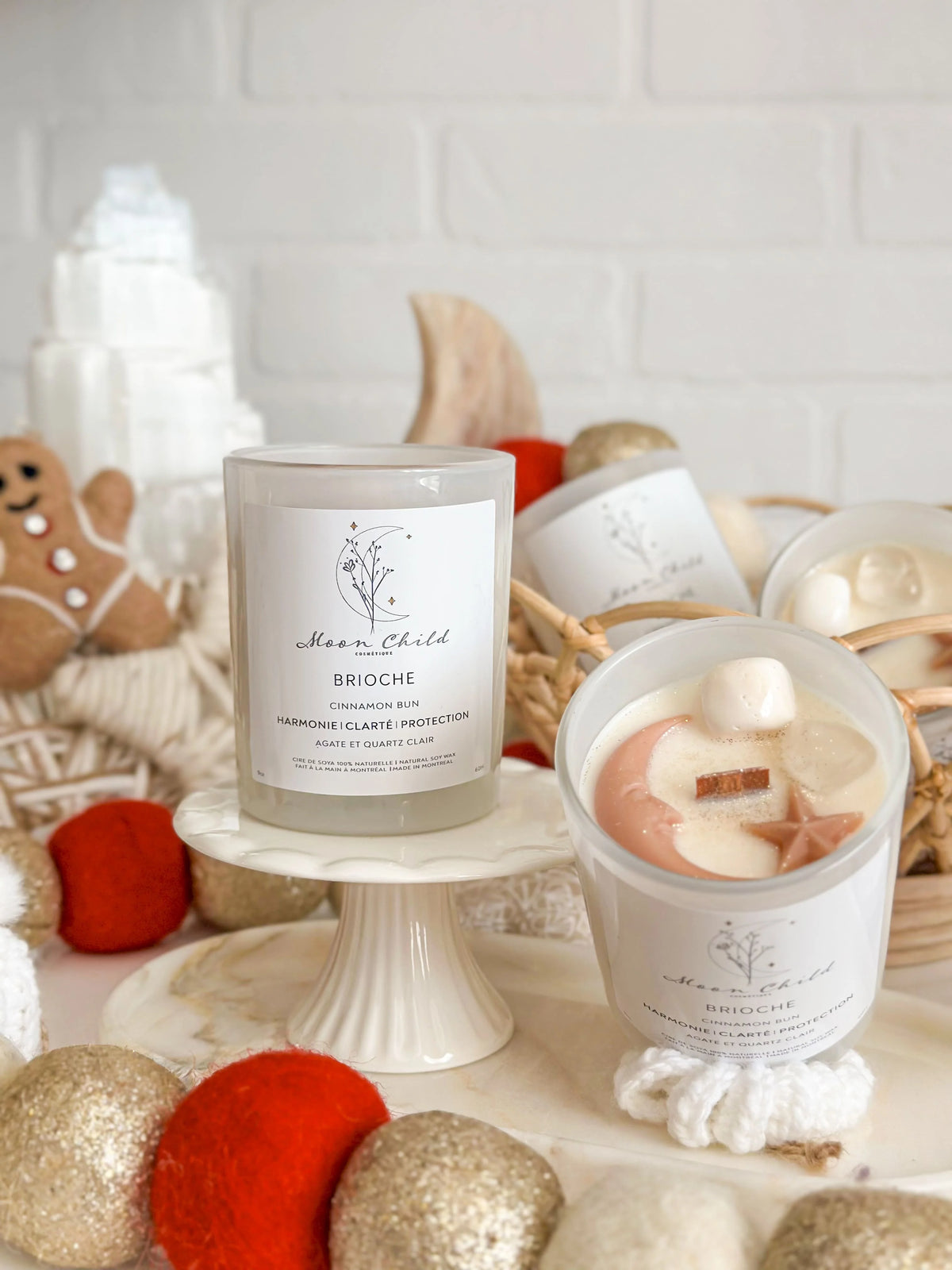 Chandelle Brioche - Quartz Clair & Agate